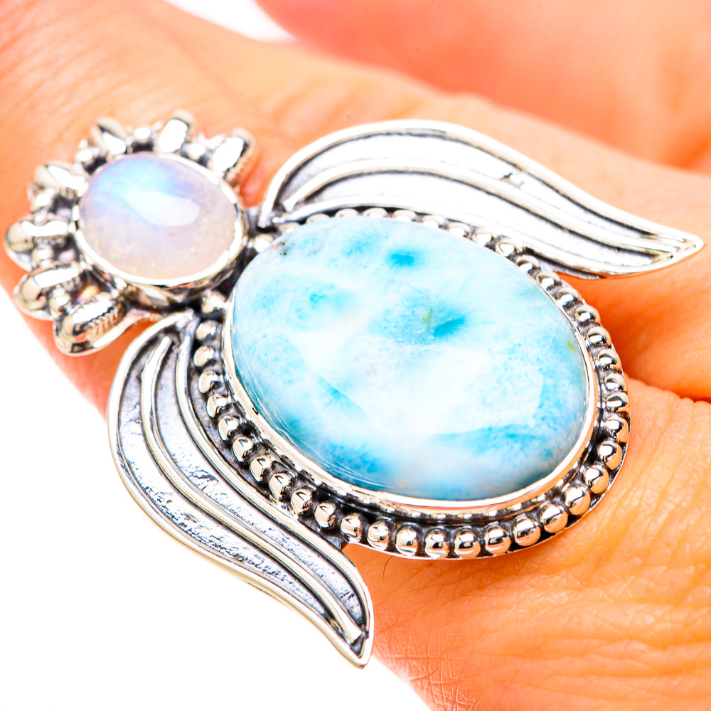 Larimar Rings handcrafted by Ana Silver Co - RING129299