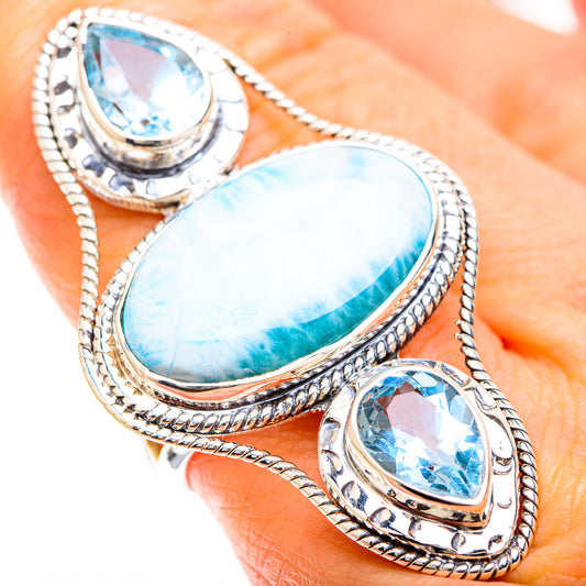 Larimar Rings handcrafted by Ana Silver Co - RING129302