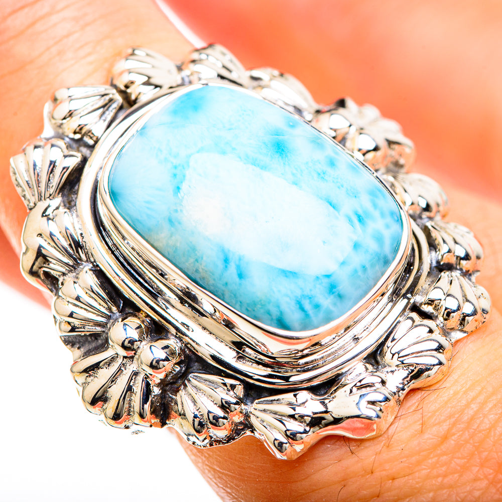 Larimar Rings handcrafted by Ana Silver Co - RING129303