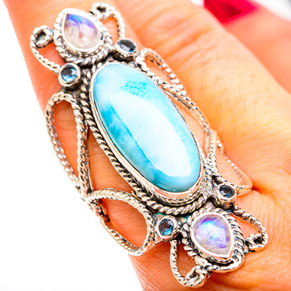 Larimar Rings handcrafted by Ana Silver Co - RING129307