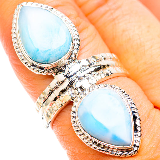 Larimar Rings handcrafted by Ana Silver Co - RING129308