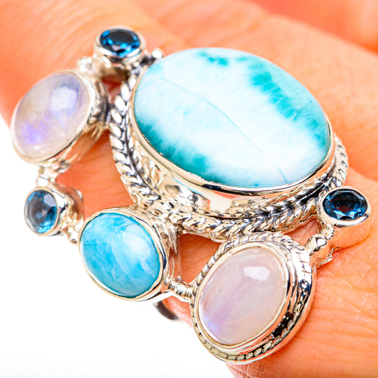 Larimar Rings handcrafted by Ana Silver Co - RING129311