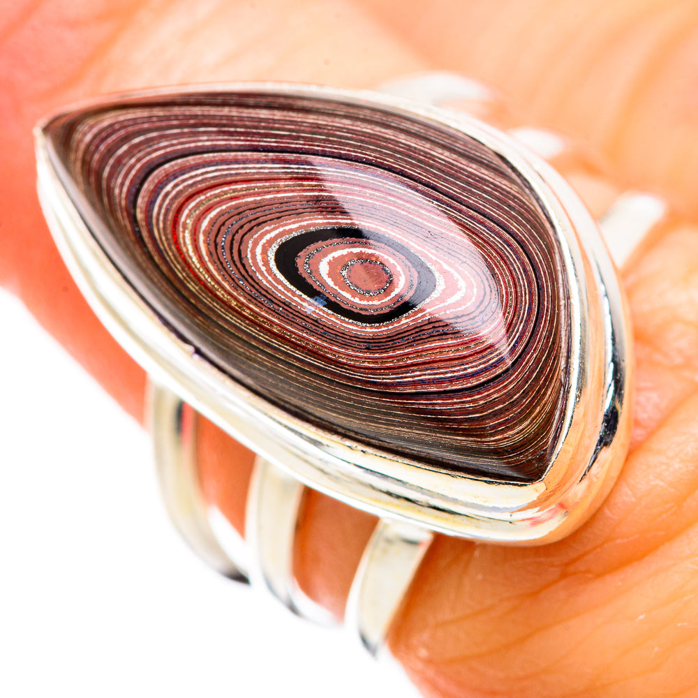 Fordite Rings handcrafted by Ana Silver Co - RING129317