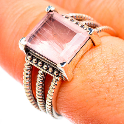 Rose Quartz Rings handcrafted by Ana Silver Co - RING129322