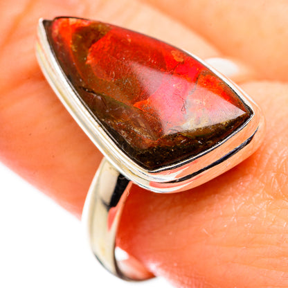 Ammolite Rings handcrafted by Ana Silver Co - RING129323
