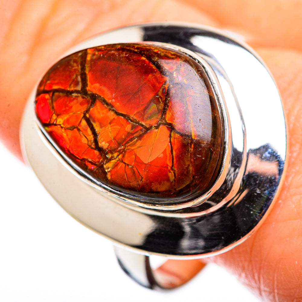 Ammolite Rings handcrafted by Ana Silver Co - RING129324
