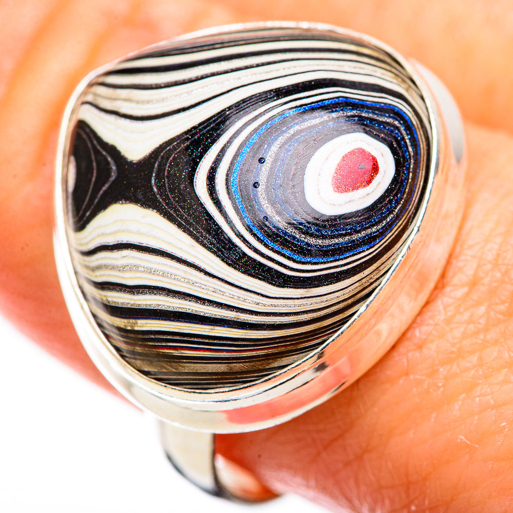 Fordite Rings handcrafted by Ana Silver Co - RING129331