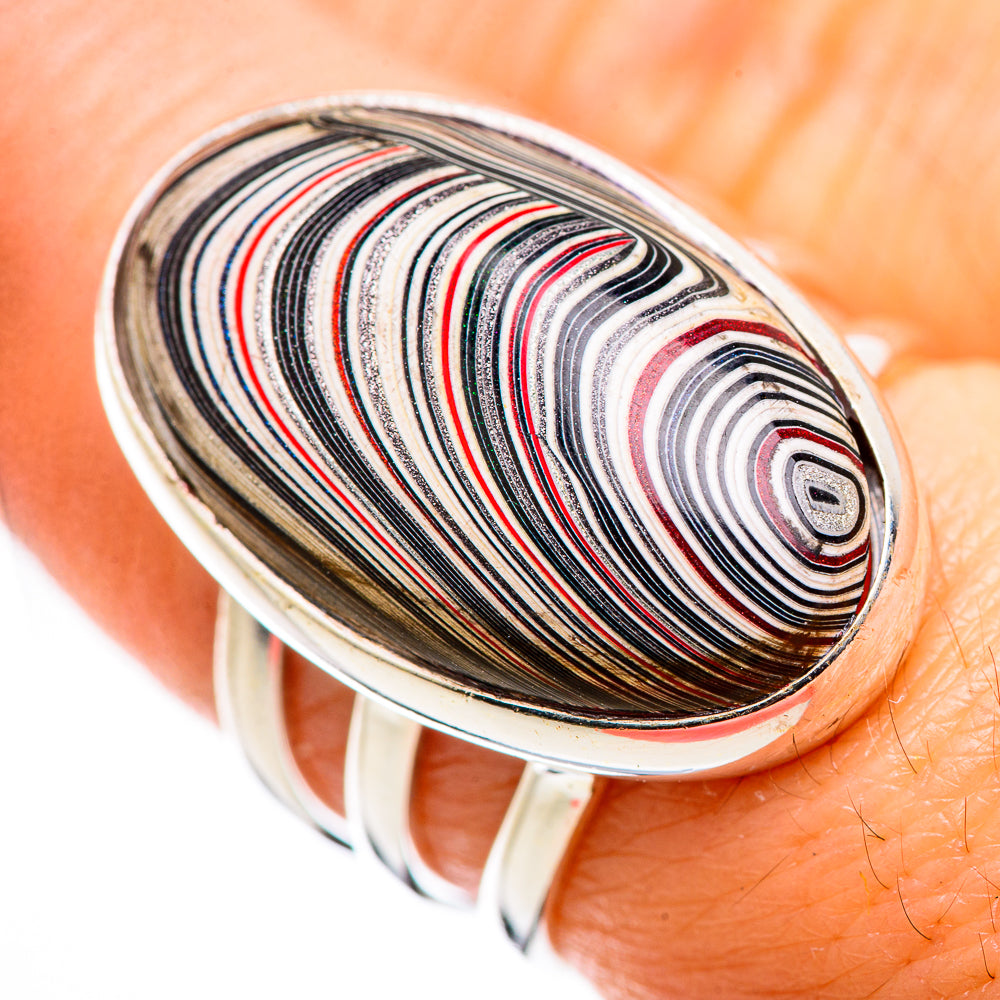 Fordite Rings handcrafted by Ana Silver Co - RING129334