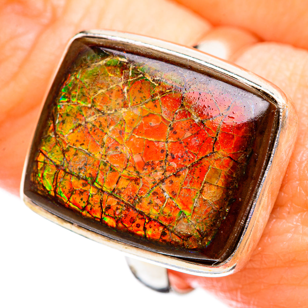 Ammolite Rings handcrafted by Ana Silver Co - RING129336