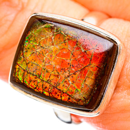 Ammolite Rings handcrafted by Ana Silver Co - RING129336