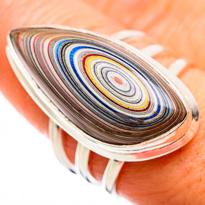 Fordite Rings handcrafted by Ana Silver Co - RING129338