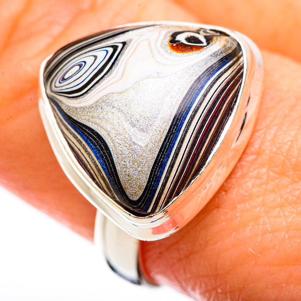 Fordite Rings handcrafted by Ana Silver Co - RING129339