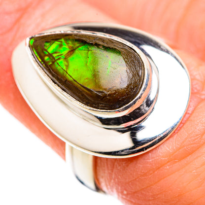Ammolite Rings handcrafted by Ana Silver Co - RING129348