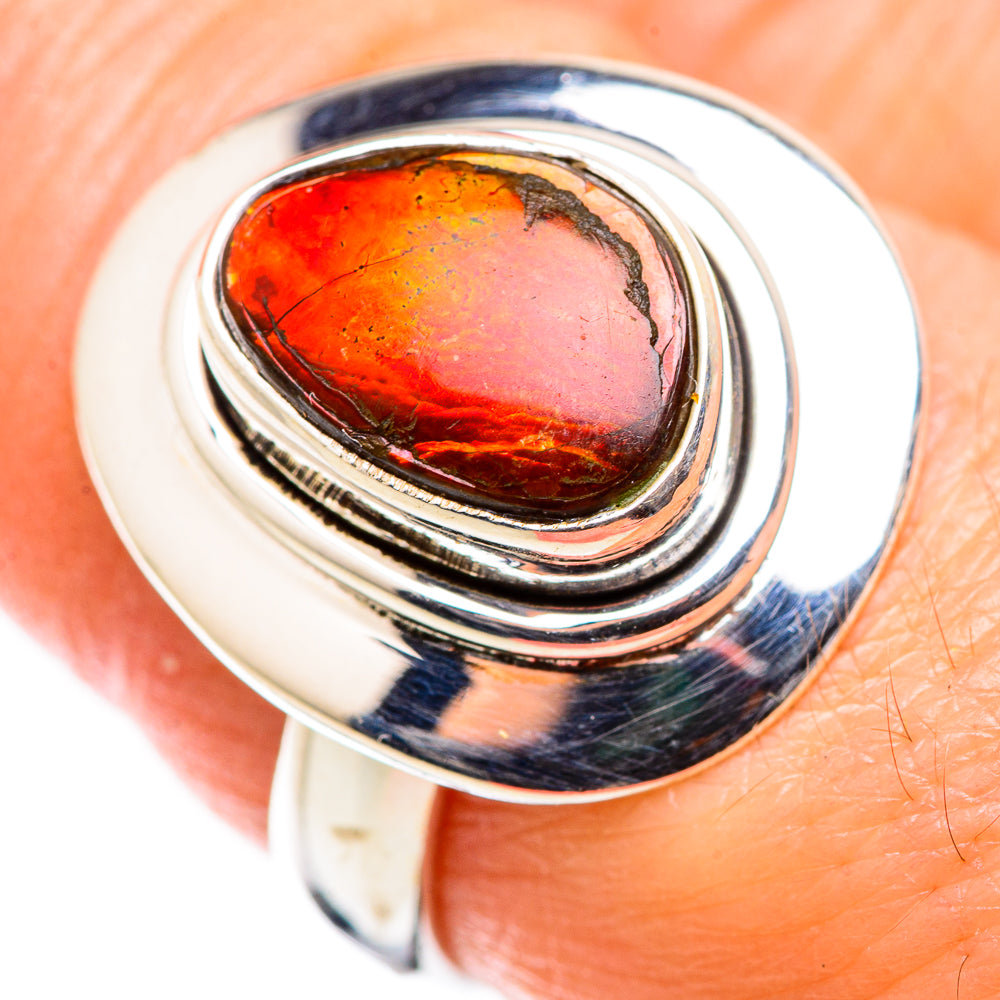 Ammolite Rings handcrafted by Ana Silver Co - RING129356