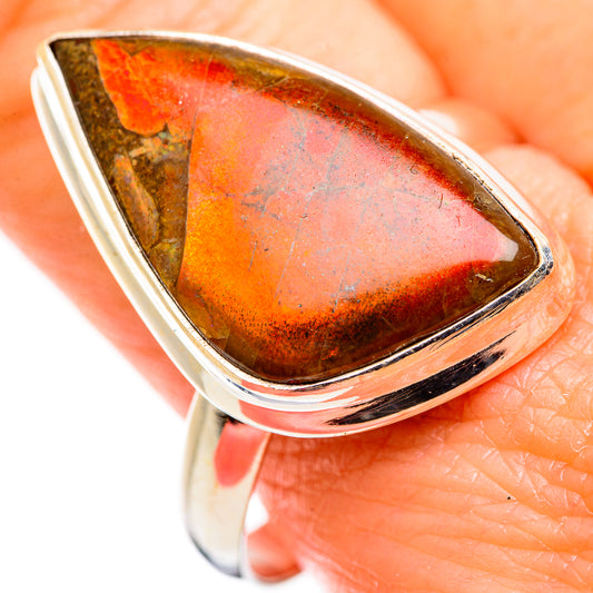 Ammolite Rings handcrafted by Ana Silver Co - RING129357