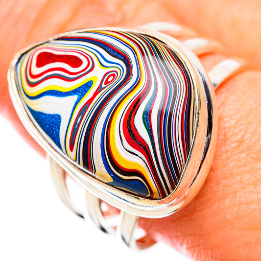 Fordite Rings handcrafted by Ana Silver Co - RING129359