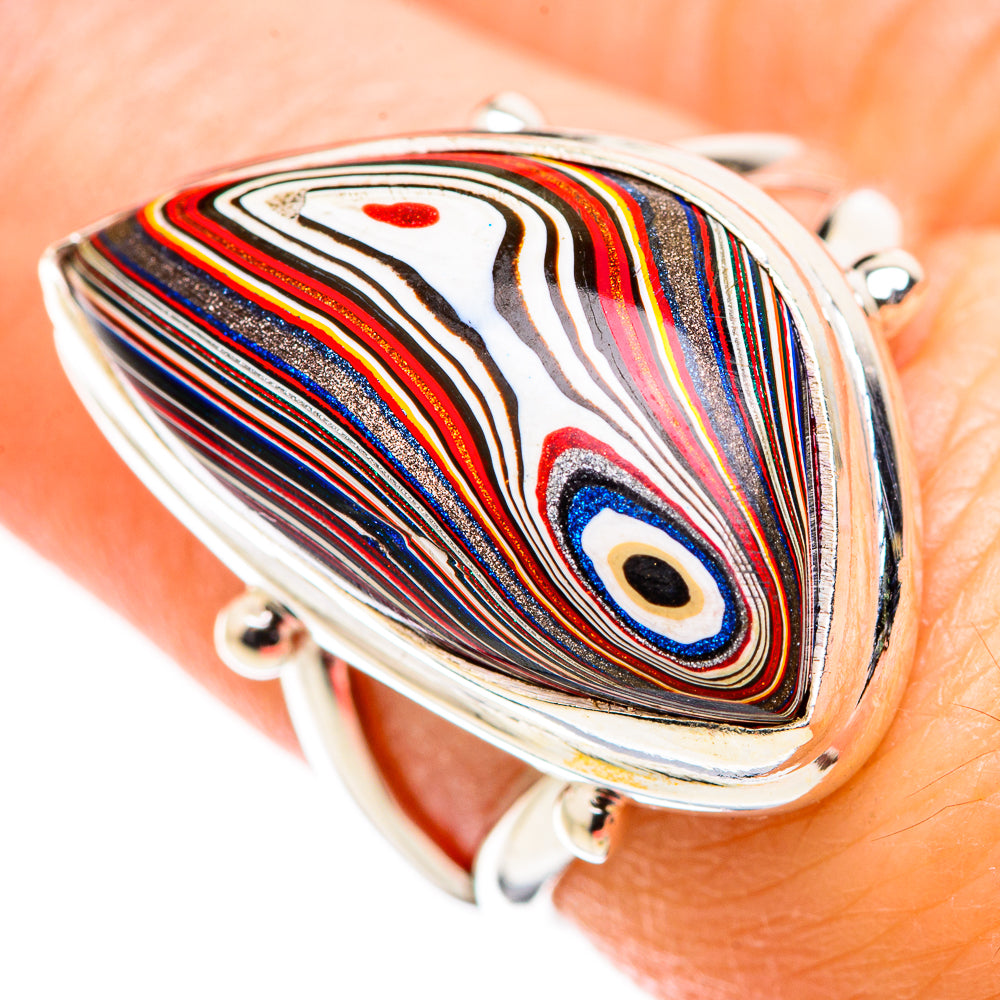 Fordite Rings handcrafted by Ana Silver Co - RING129362