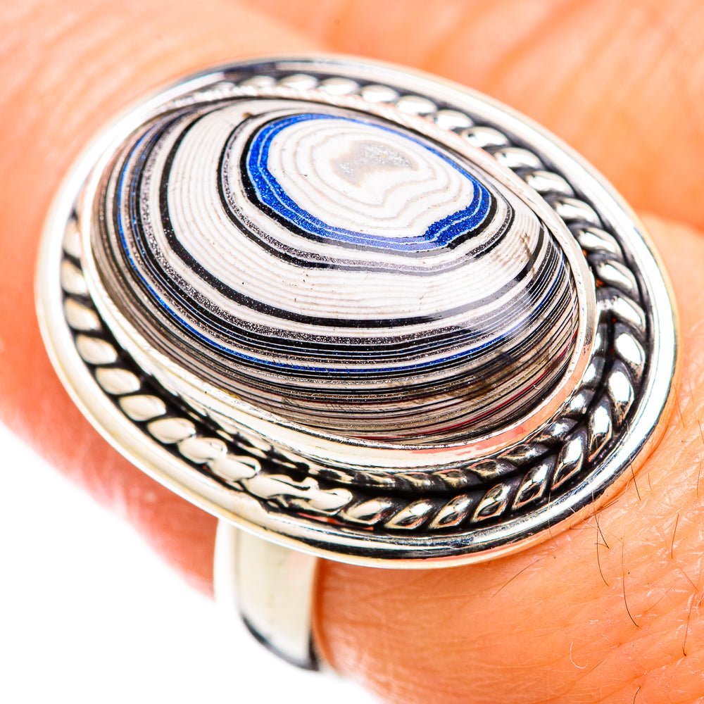 Fordite Rings handcrafted by Ana Silver Co - RING129363