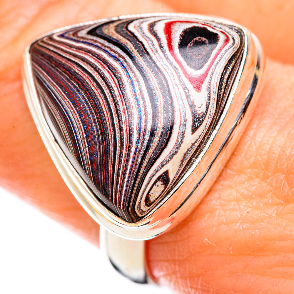 Fordite Rings handcrafted by Ana Silver Co - RING129364