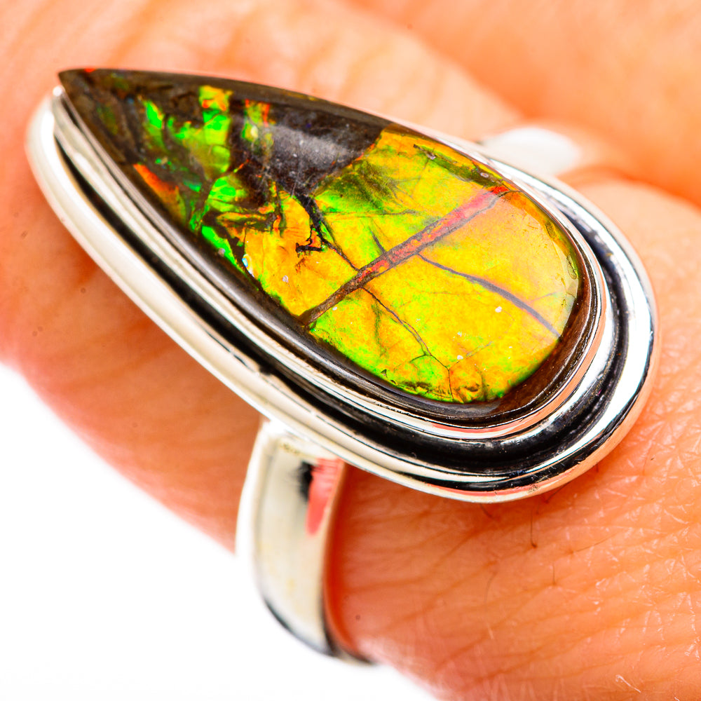 Ammolite Rings handcrafted by Ana Silver Co - RING129365