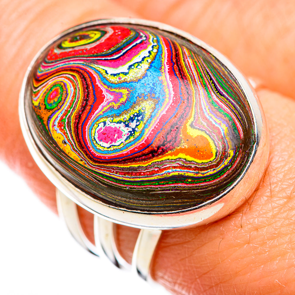 Fordite Rings handcrafted by Ana Silver Co - RING129366