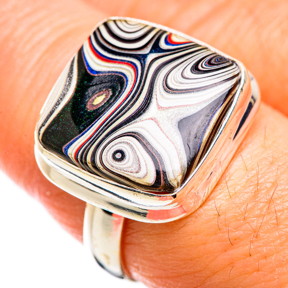 Fordite Rings handcrafted by Ana Silver Co - RING129367