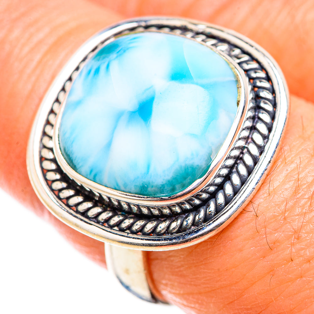 Larimar Rings handcrafted by Ana Silver Co - RING129371
