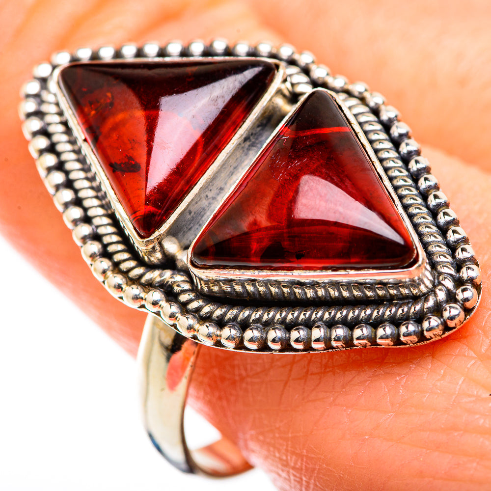 Baltic Amber Rings handcrafted by Ana Silver Co - RING129378