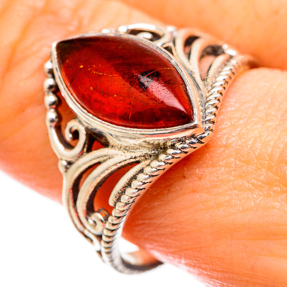 Baltic Amber Rings handcrafted by Ana Silver Co - RING129379