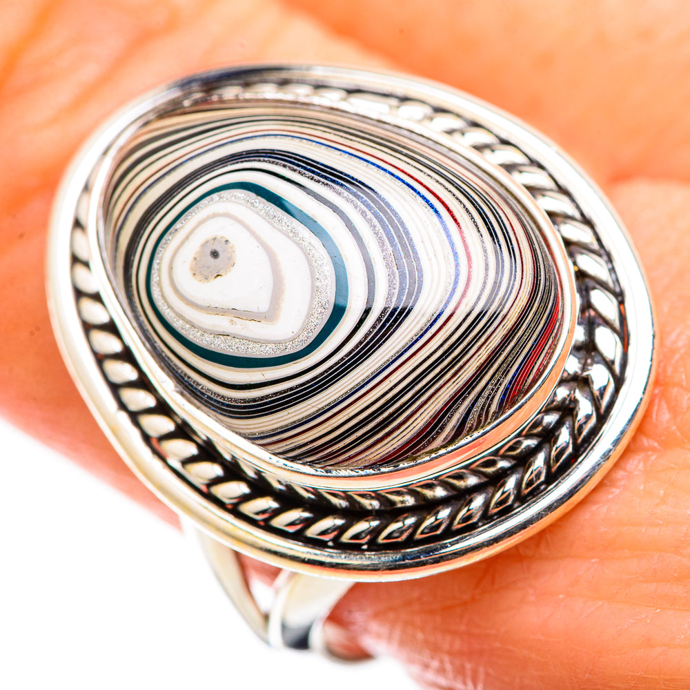 Fordite Rings handcrafted by Ana Silver Co - RING129382