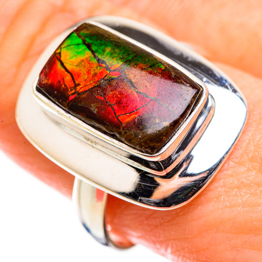 Ammolite Rings handcrafted by Ana Silver Co - RING129386