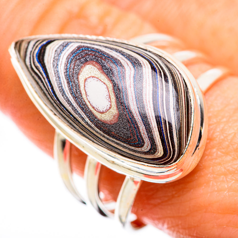 Fordite Rings handcrafted by Ana Silver Co - RING129388