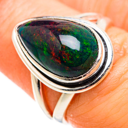 Black Opal Rings handcrafted by Ana Silver Co - RING129390