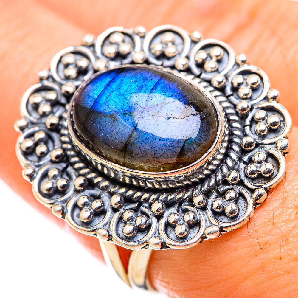 Labradorite Rings handcrafted by Ana Silver Co - RING129394
