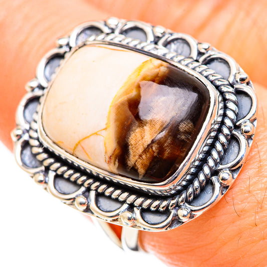 Peanut Wood Jasper Rings handcrafted by Ana Silver Co - RING129397