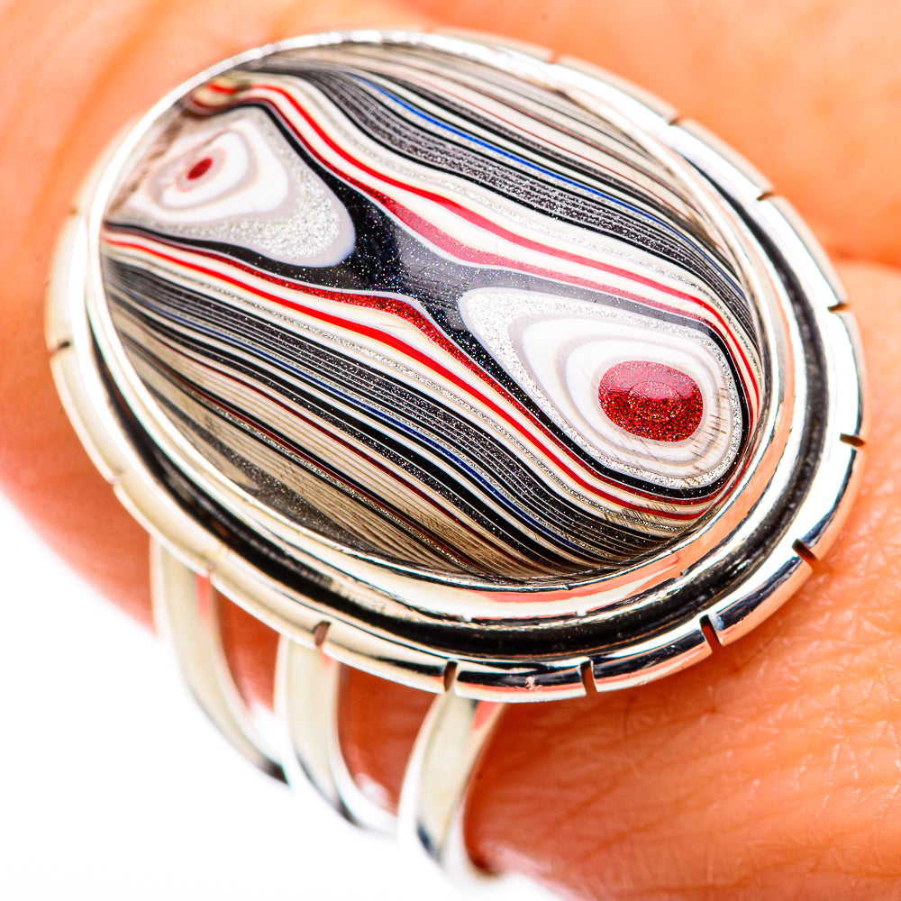 Fordite Rings handcrafted by Ana Silver Co - RING129400