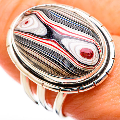 Fordite Rings handcrafted by Ana Silver Co - RING129400