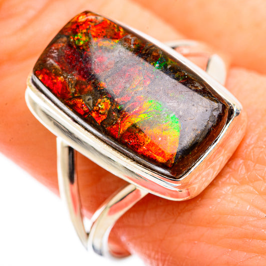 Ammolite Rings handcrafted by Ana Silver Co - RING129402