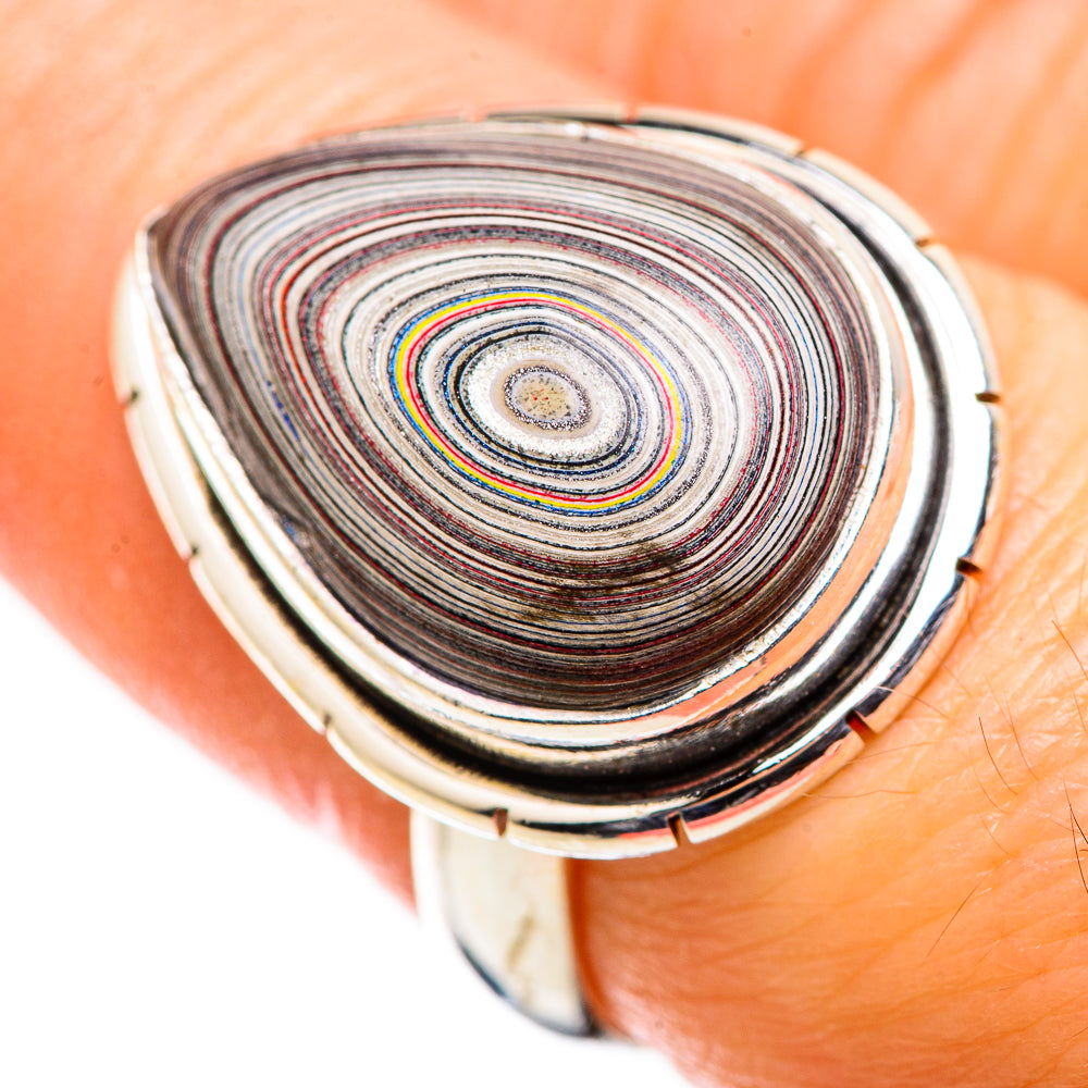 Fordite Rings handcrafted by Ana Silver Co - RING129405