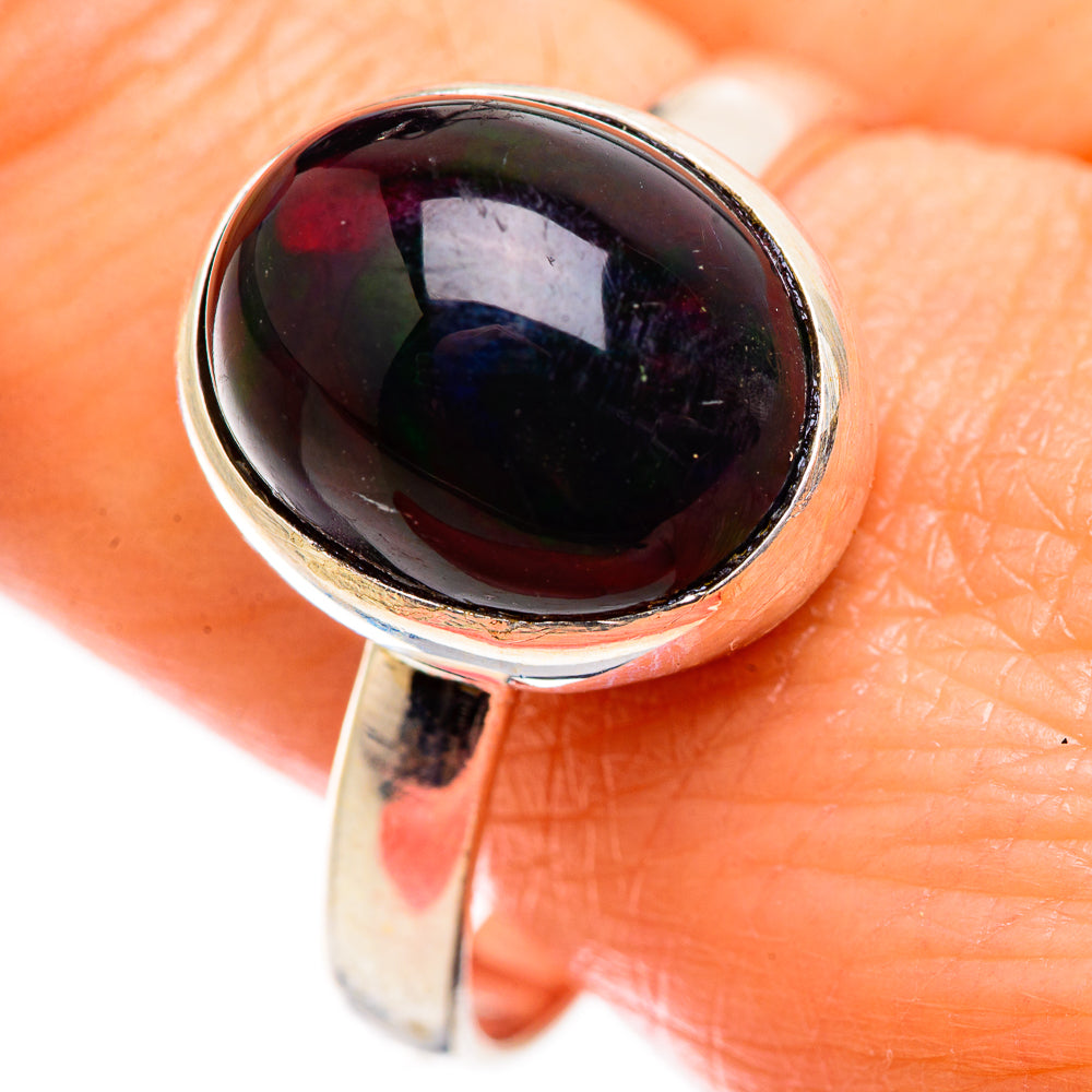 Black Opal Rings handcrafted by Ana Silver Co - RING129406