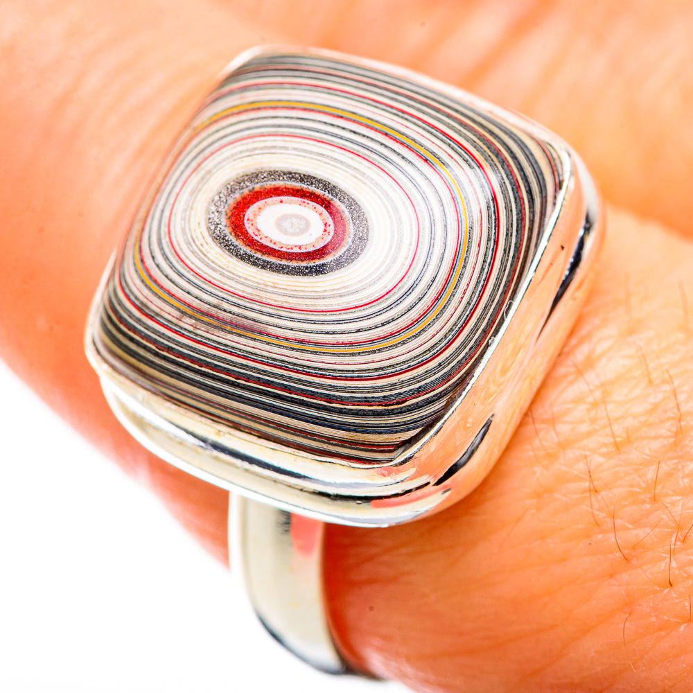 Fordite Rings handcrafted by Ana Silver Co - RING129412