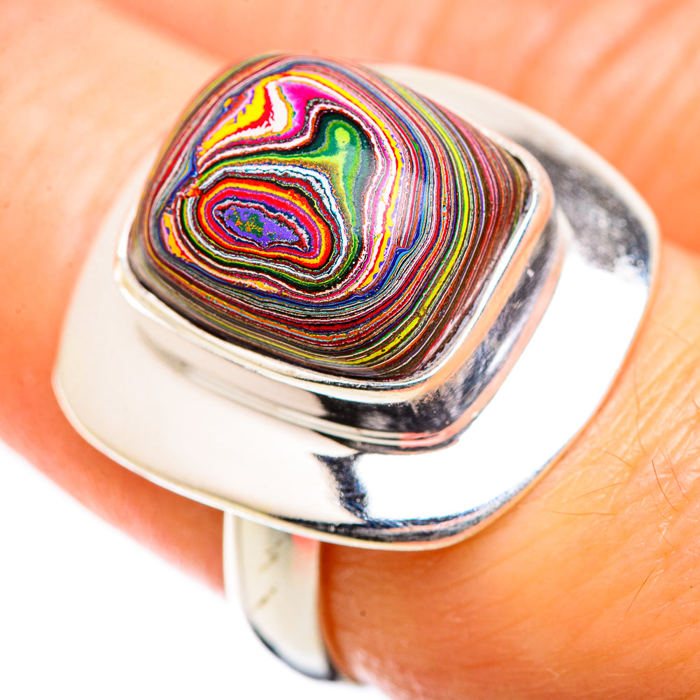 Fordite Rings handcrafted by Ana Silver Co - RING129413