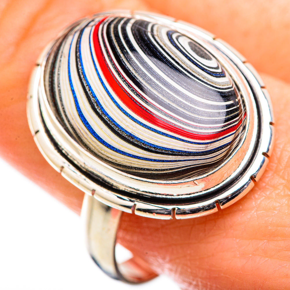 Fordite Rings handcrafted by Ana Silver Co - RING129414