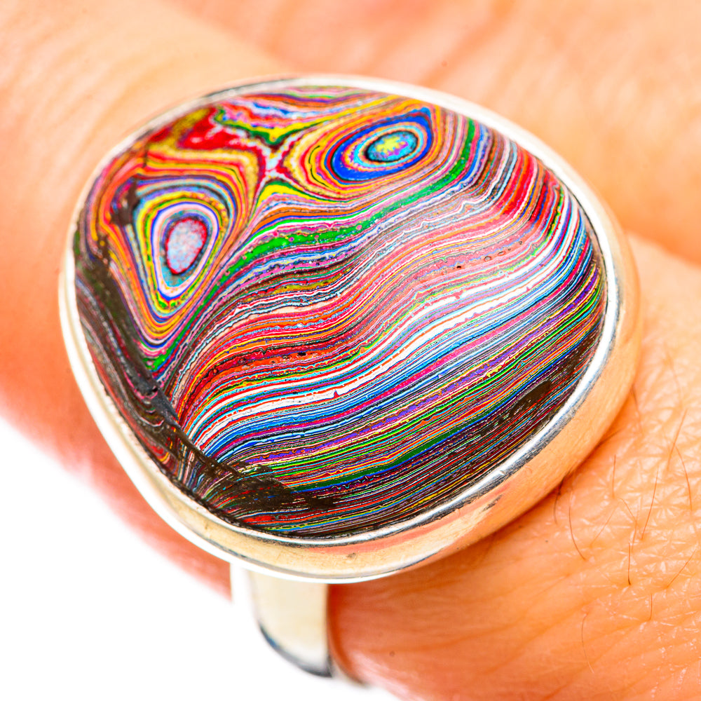 Fordite Rings handcrafted by Ana Silver Co - RING129415
