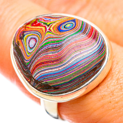Fordite Rings handcrafted by Ana Silver Co - RING129415