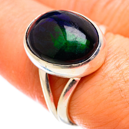 Black Opal Rings handcrafted by Ana Silver Co - RING129419