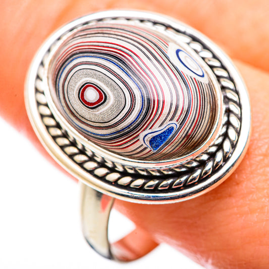 Fordite Rings handcrafted by Ana Silver Co - RING129425