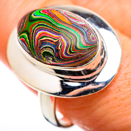Fordite Rings handcrafted by Ana Silver Co - RING129426