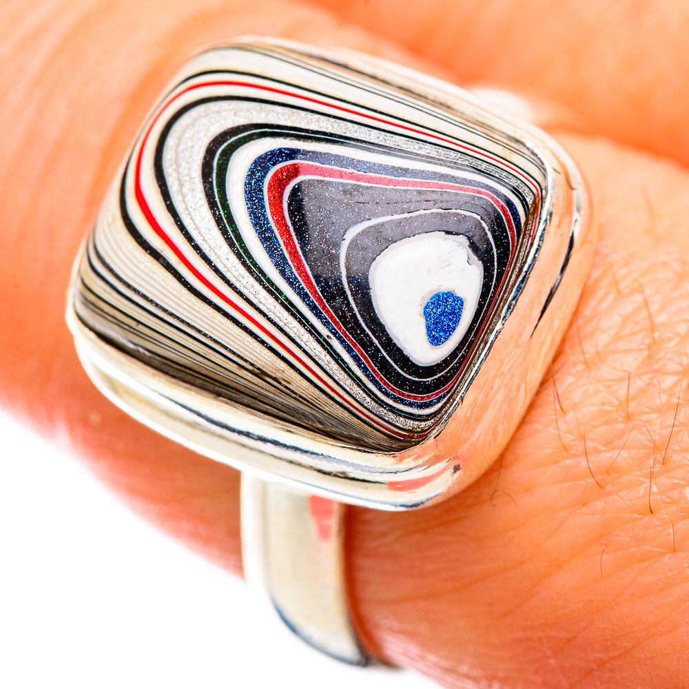Fordite Rings handcrafted by Ana Silver Co - RING129428