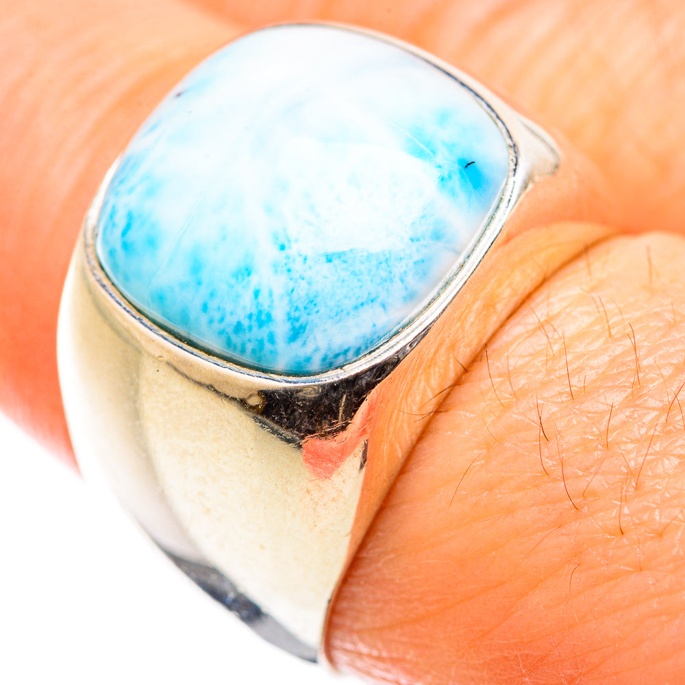 Larimar Rings handcrafted by Ana Silver Co - RING129432